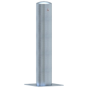 Barrier bollard | Steel tube  193 x 3.6 mm | stationary | for dowel fixing | hot-dip galvanized | total length: 1000 mm | with welded steel cap